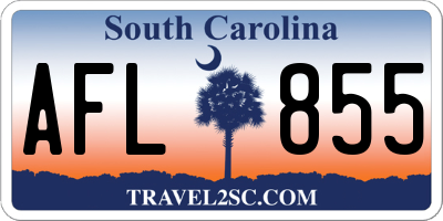 SC license plate AFL855