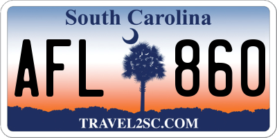 SC license plate AFL860