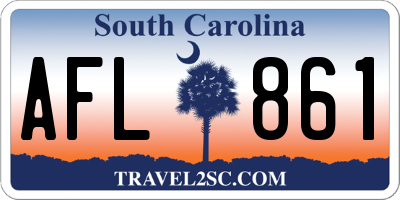 SC license plate AFL861