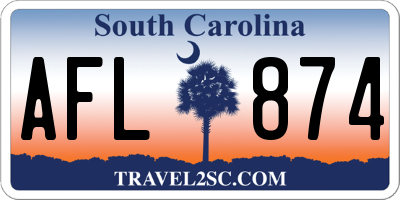 SC license plate AFL874