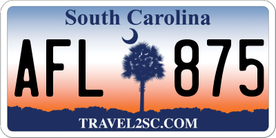SC license plate AFL875
