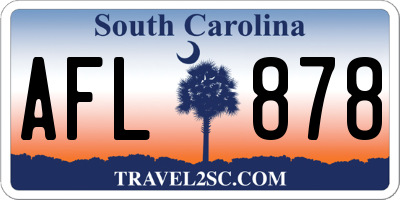 SC license plate AFL878