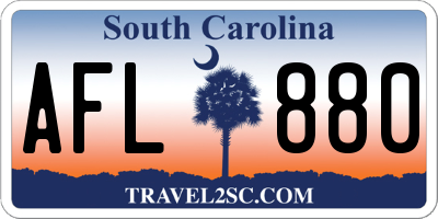 SC license plate AFL880