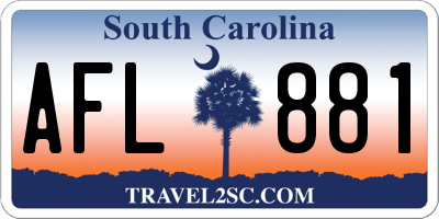 SC license plate AFL881