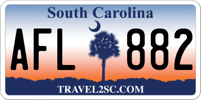 SC license plate AFL882