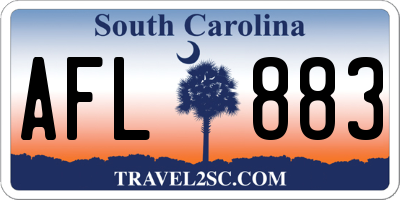 SC license plate AFL883