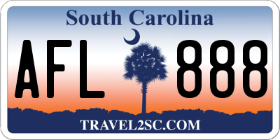 SC license plate AFL888