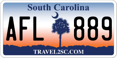 SC license plate AFL889