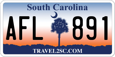 SC license plate AFL891