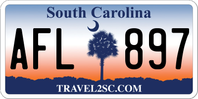 SC license plate AFL897