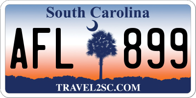 SC license plate AFL899