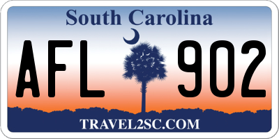 SC license plate AFL902