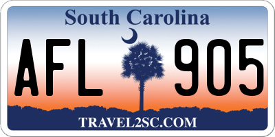 SC license plate AFL905