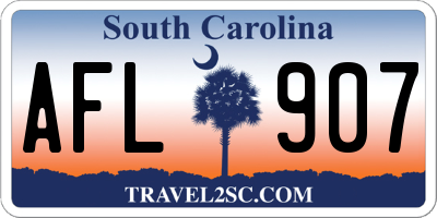 SC license plate AFL907