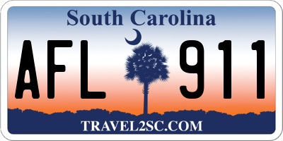 SC license plate AFL911