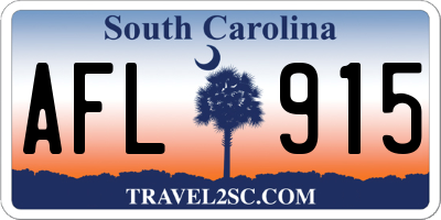 SC license plate AFL915