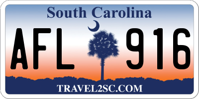 SC license plate AFL916