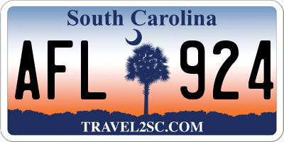 SC license plate AFL924