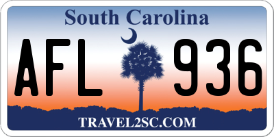 SC license plate AFL936