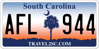 SC license plate AFL944