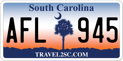 SC license plate AFL945