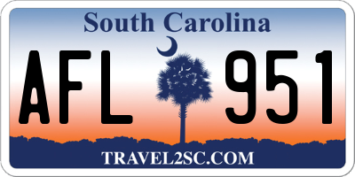 SC license plate AFL951