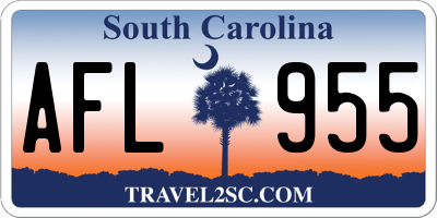 SC license plate AFL955