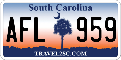 SC license plate AFL959