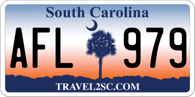 SC license plate AFL979