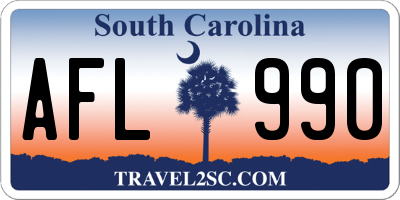 SC license plate AFL990