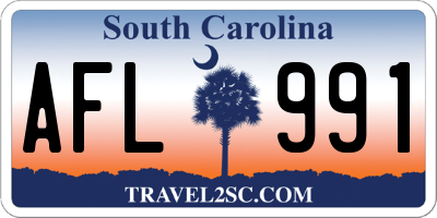 SC license plate AFL991