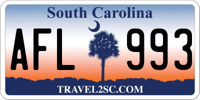 SC license plate AFL993