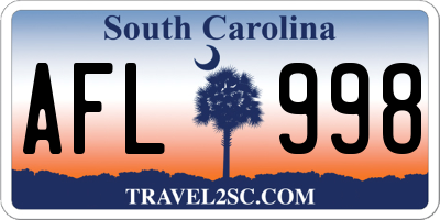 SC license plate AFL998