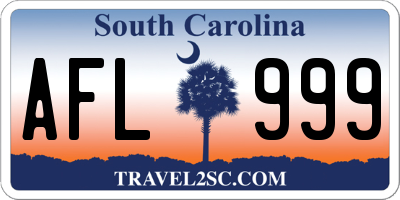SC license plate AFL999