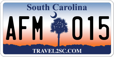 SC license plate AFM015