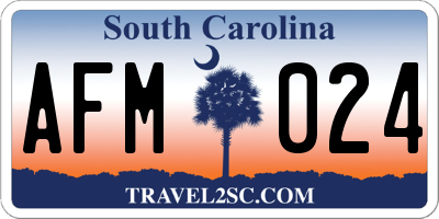 SC license plate AFM024