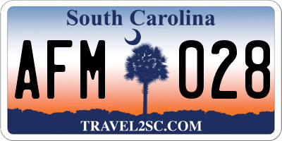 SC license plate AFM028