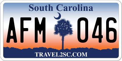 SC license plate AFM046