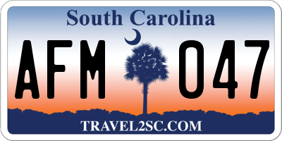 SC license plate AFM047