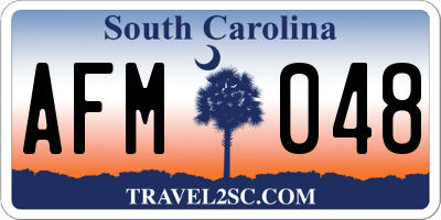 SC license plate AFM048