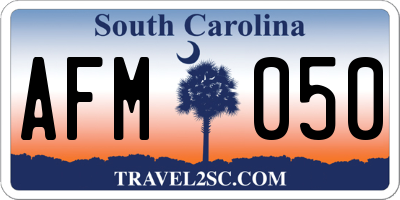 SC license plate AFM050