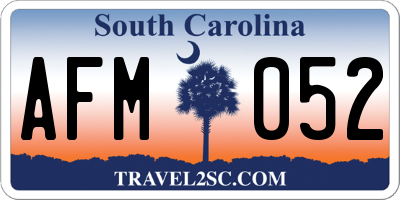 SC license plate AFM052