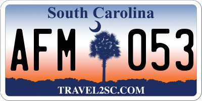 SC license plate AFM053