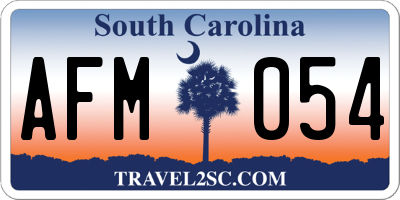SC license plate AFM054