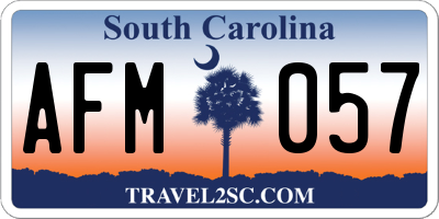 SC license plate AFM057