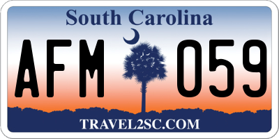 SC license plate AFM059