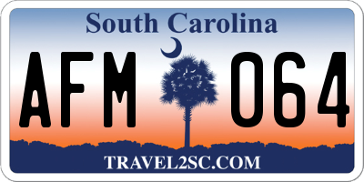 SC license plate AFM064