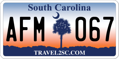 SC license plate AFM067