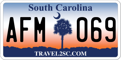 SC license plate AFM069