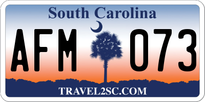 SC license plate AFM073